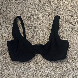 Black CURVE LOVE Abercrombie Underwire Textured SWIM - WOMENS